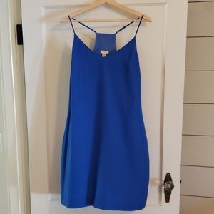 J. Crew blue slip dress